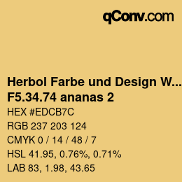 カラーコード: Herbol Farbe und Design Wandfarbe - F5.34.74 ananas 2 | qconv.com