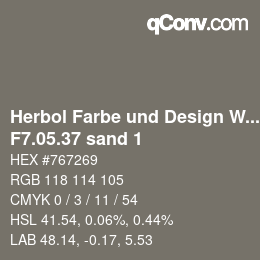 カラーコード: Herbol Farbe und Design Wandfarbe - F7.05.37 sand 1 | qconv.com