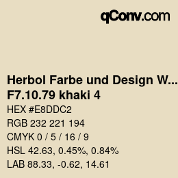 カラーコード: Herbol Farbe und Design Wandfarbe - F7.10.79 khaki 4 | qconv.com
