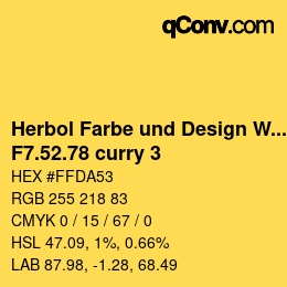 Farbcode: Herbol Farbe und Design Wandfarbe - F7.52.78 curry 3 | qconv.com