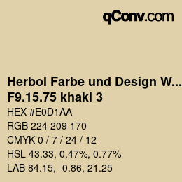 Farbcode: Herbol Farbe und Design Wandfarbe - F9.15.75 khaki 3 | qconv.com