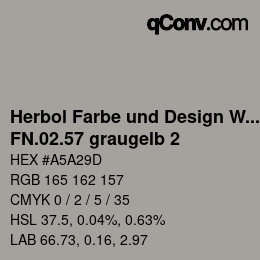 Farbcode: Herbol Farbe und Design Wandfarbe - FN.02.57 graugelb 2 | qconv.com