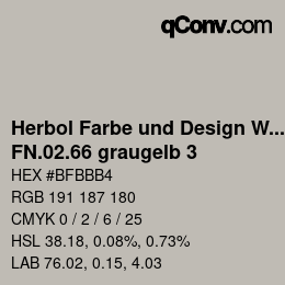 Farbcode: Herbol Farbe und Design Wandfarbe - FN.02.66 graugelb 3 | qconv.com