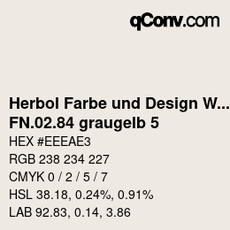 カラーコード: Herbol Farbe und Design Wandfarbe - FN.02.84 graugelb 5 | qconv.com