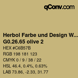 Code couleur: Herbol Farbe und Design Wandfarbe - G0.26.65 olive 2 | qconv.com