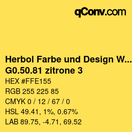 Farbcode: Herbol Farbe und Design Wandfarbe - G0.50.81 zitrone 3 | qconv.com