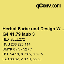 カラーコード: Herbol Farbe und Design Wandfarbe - G4.41.79 laub 3 | qconv.com