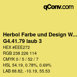 Color code: Herbol Farbe und Design Wandfarbe - G4.41.79 laub 3 | qconv.com