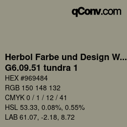 カラーコード: Herbol Farbe und Design Wandfarbe - G6.09.51 tundra 1 | qconv.com