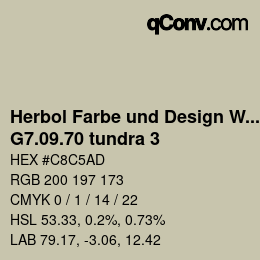 カラーコード: Herbol Farbe und Design Wandfarbe - G7.09.70 tundra 3 | qconv.com