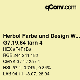 カラーコード: Herbol Farbe und Design Wandfarbe - G7.19.84 farn 4 | qconv.com