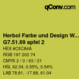 Code couleur: Herbol Farbe und Design Wandfarbe - G7.51.69 apfel 2 | qconv.com