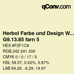Farbcode: Herbol Farbe und Design Wandfarbe - G9.13.85 farn 5 | qconv.com