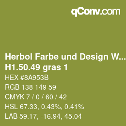 カラーコード: Herbol Farbe und Design Wandfarbe - H1.50.49 gras 1 | qconv.com