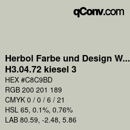 Farbcode: Herbol Farbe und Design Wandfarbe - H3.04.72 kiesel 3 | qconv.com