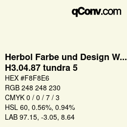 カラーコード: Herbol Farbe und Design Wandfarbe - H3.04.87 tundra 5 | qconv.com