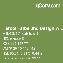 カラーコード: Herbol Farbe und Design Wandfarbe - H9.43.47 kaktus 1 | qconv.com