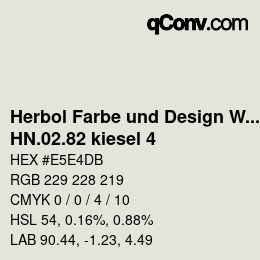 Farbcode: Herbol Farbe und Design Wandfarbe - HN.02.82 kiesel 4 | qconv.com