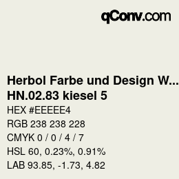 Farbcode: Herbol Farbe und Design Wandfarbe - HN.02.83 kiesel 5 | qconv.com