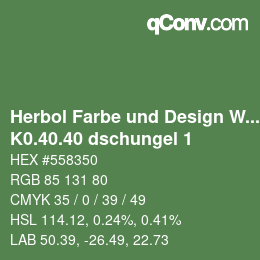 Farbcode: Herbol Farbe und Design Wandfarbe - K0.40.40 dschungel 1 | qconv.com