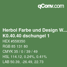 Code couleur: Herbol Farbe und Design Wandfarbe - K0.40.40 dschungel 1 | qconv.com