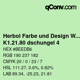 カラーコード: Herbol Farbe und Design Wandfarbe - K1.21.80 dschungel 4 | qconv.com
