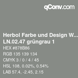 カラーコード: Herbol Farbe und Design Wandfarbe - LN.02.47 grüngrau 1 | qconv.com