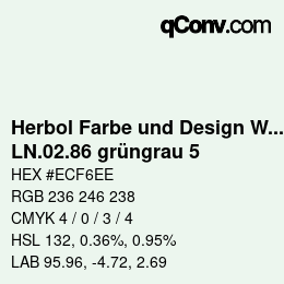カラーコード: Herbol Farbe und Design Wandfarbe - LN.02.86 grüngrau 5 | qconv.com