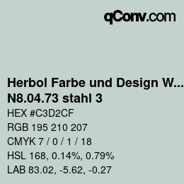 Farbcode: Herbol Farbe und Design Wandfarbe - N8.04.73 stahl 3 | qconv.com