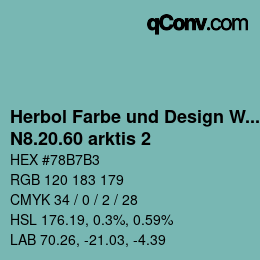 カラーコード: Herbol Farbe und Design Wandfarbe - N8.20.60 arktis 2 | qconv.com