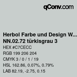 Code couleur: Herbol Farbe und Design Wandfarbe - NN.02.72 türkisgrau 3 | qconv.com