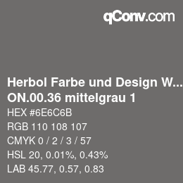 カラーコード: Herbol Farbe und Design Wandfarbe - ON.00.36 mittelgrau 1 | qconv.com