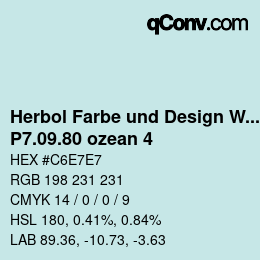 カラーコード: Herbol Farbe und Design Wandfarbe - P7.09.80 ozean 4 | qconv.com