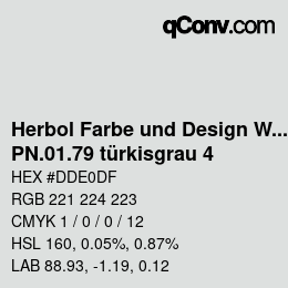 Farbcode: Herbol Farbe und Design Wandfarbe - PN.01.79 türkisgrau 4 | qconv.com
