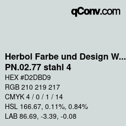 カラーコード: Herbol Farbe und Design Wandfarbe - PN.02.77 stahl 4 | qconv.com