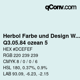 カラーコード: Herbol Farbe und Design Wandfarbe - Q3.05.84 ozean 5 | qconv.com