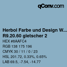 カラーコード: Herbol Farbe und Design Wandfarbe - R9.20.60 gletscher 2 | qconv.com
