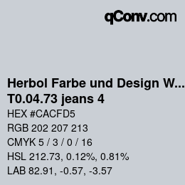カラーコード: Herbol Farbe und Design Wandfarbe - T0.04.73 jeans 4 | qconv.com