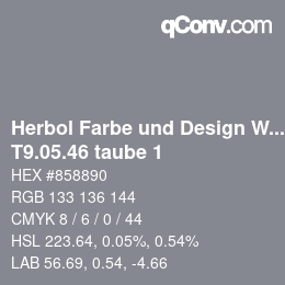 カラーコード: Herbol Farbe und Design Wandfarbe - T9.05.46 taube 1 | qconv.com