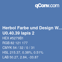 カラーコード: Herbol Farbe und Design Wandfarbe - U0.40.39 lapis 2 | qconv.com