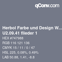 カラーコード: Herbol Farbe und Design Wandfarbe - U2.09.41 flieder 1 | qconv.com