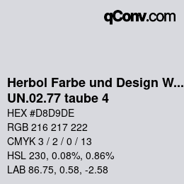 Code couleur: Herbol Farbe und Design Wandfarbe - UN.02.77 taube 4 | qconv.com