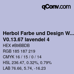 Code couleur: Herbol Farbe und Design Wandfarbe - V0.13.67 lavendel 4 | qconv.com