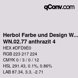 Farbcode: Herbol Farbe und Design Wandfarbe - WN.02.77 anthrazit 4 | qconv.com