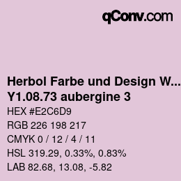 Code couleur: Herbol Farbe und Design Wandfarbe - Y1.08.73 aubergine 3 | qconv.com