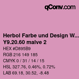 Code couleur: Herbol Farbe und Design Wandfarbe - Y9.20.60 malve 2 | qconv.com