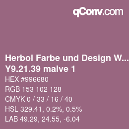 カラーコード: Herbol Farbe und Design Wandfarbe - Y9.21.39 malve 1 | qconv.com
