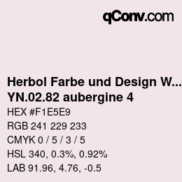 カラーコード: Herbol Farbe und Design Wandfarbe - YN.02.82 aubergine 4 | qconv.com