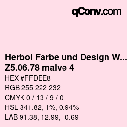 カラーコード: Herbol Farbe und Design Wandfarbe - Z5.06.78 malve 4 | qconv.com