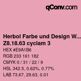 Farbcode: Herbol Farbe und Design Wandfarbe - Z8.18.63 cyclam 3 | qconv.com